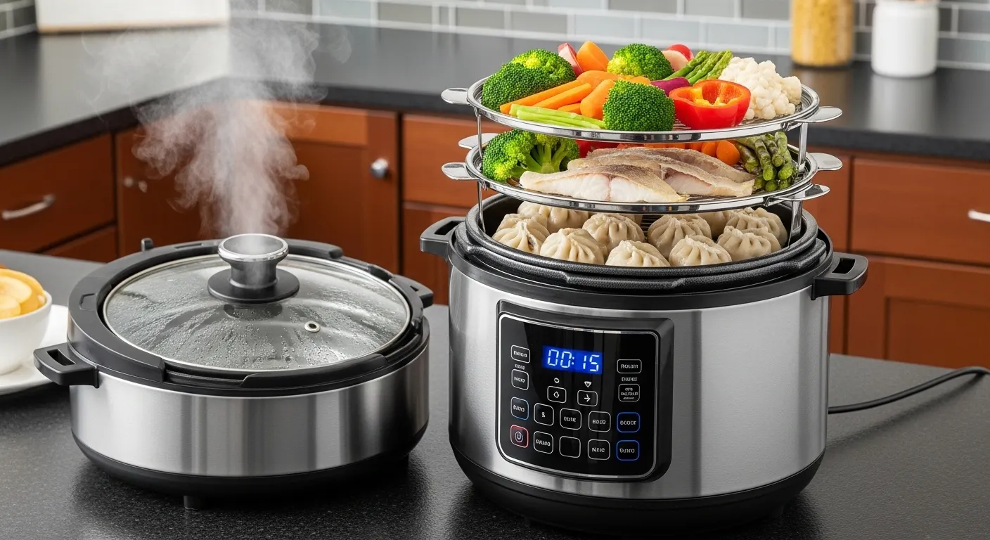 Electric pressure cooker for cooking steamed dishes