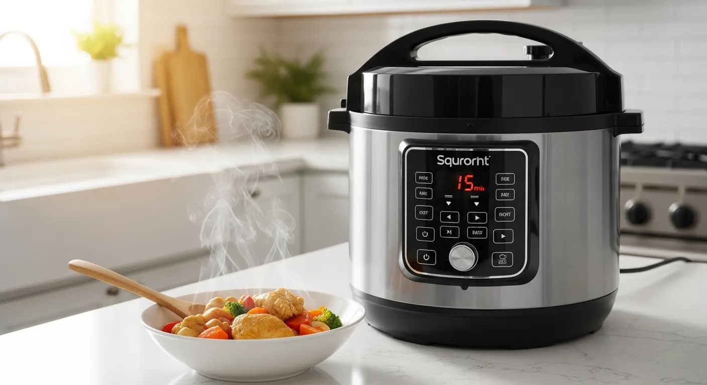 Electric pressure cooker for quick meals