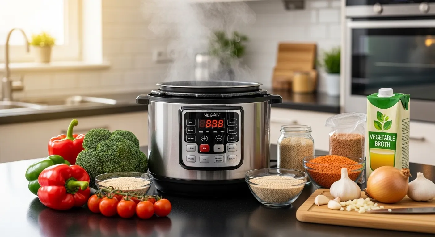 Electric pressure cooker for vegan meals