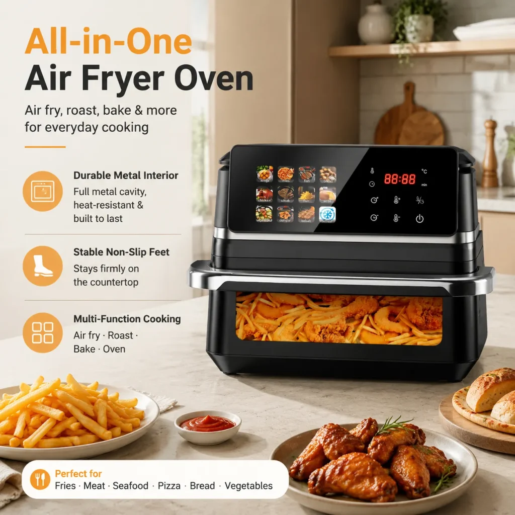 10L Large Family-Size Digital Air Fryer Oven with Viewing Window-5-1792483649292