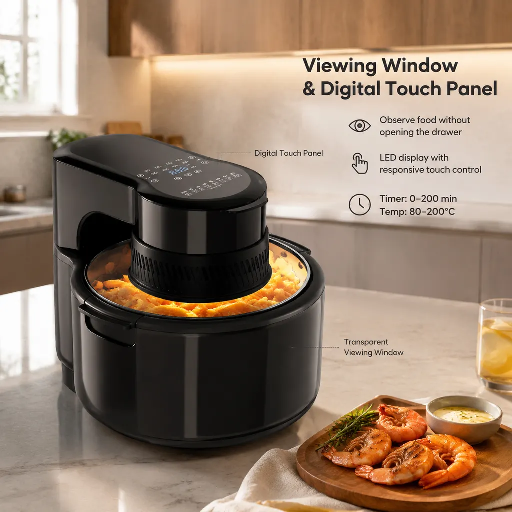 4L Compact Digital Air Fryer Oven with Viewing Window-3-1792480862539