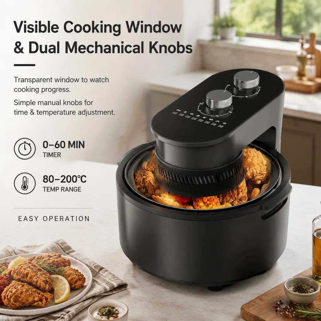 5L Compact Family Mechanical Air Fryer Oven-3-1792479926538