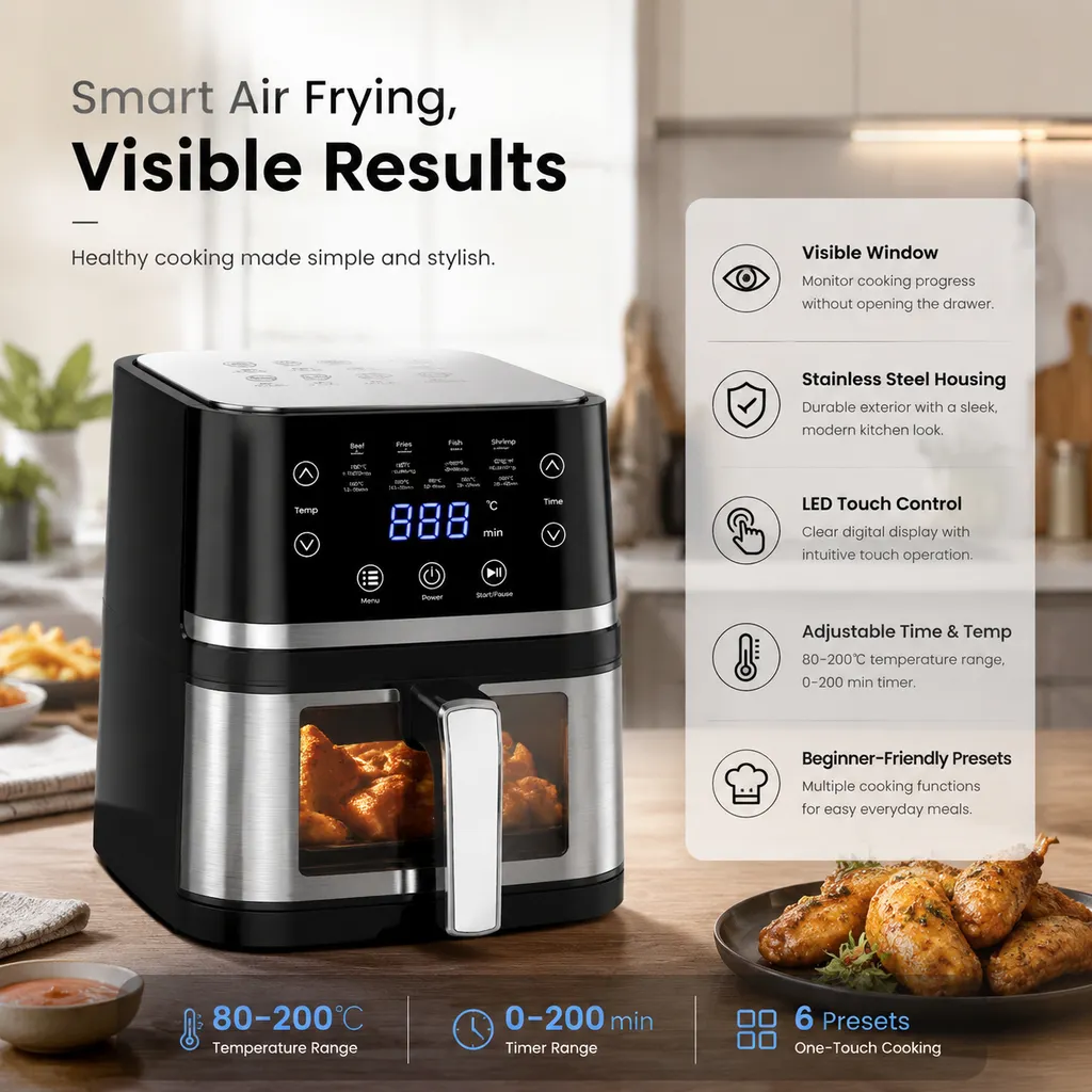 7L Family-Size Digital Air Fryer Oven-3-1792478982383