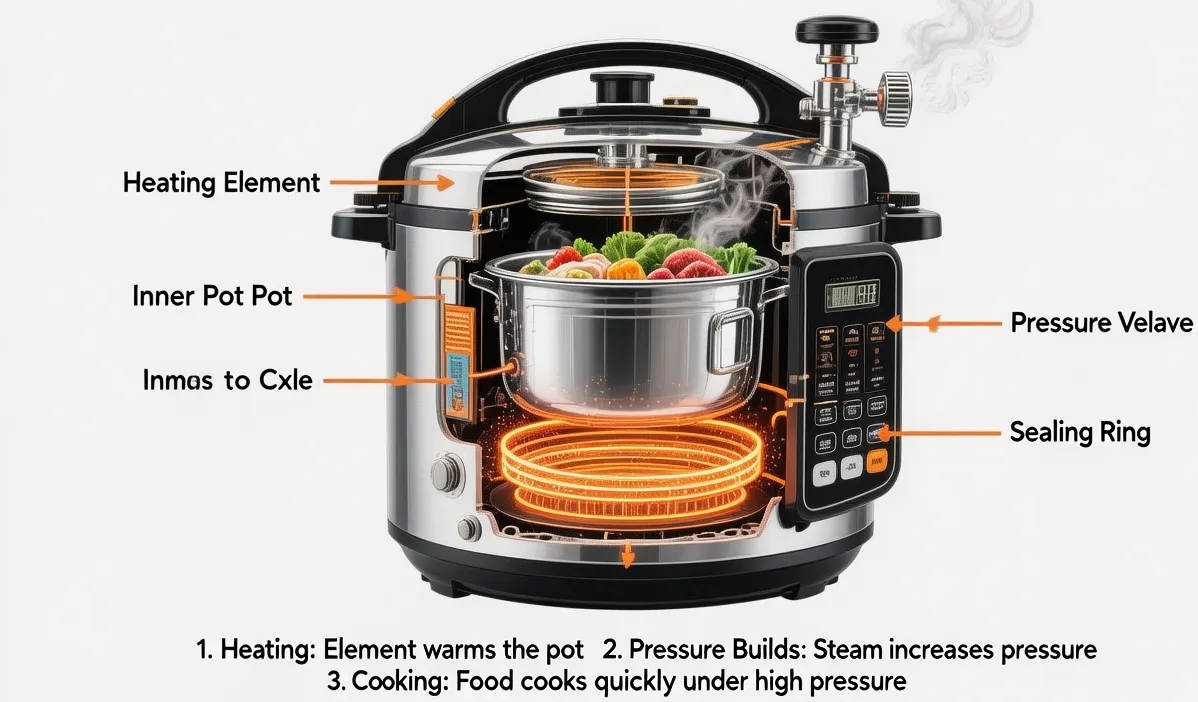 How does an electric pressure cooker work