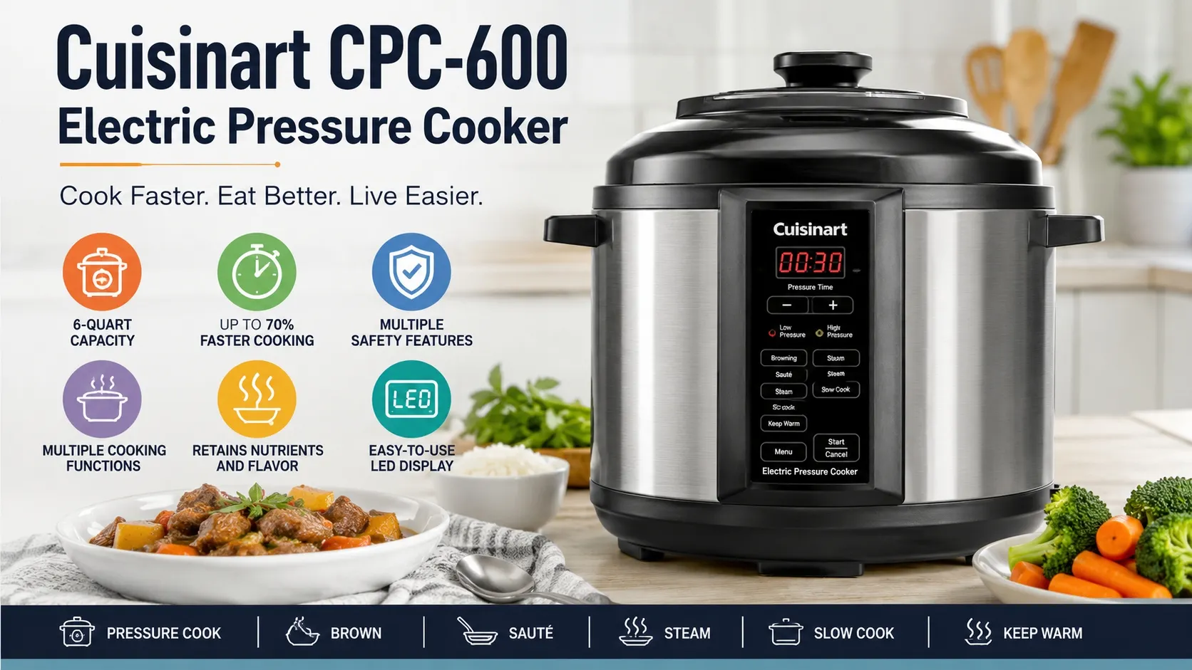 cuisinart electric pressure cooker manual