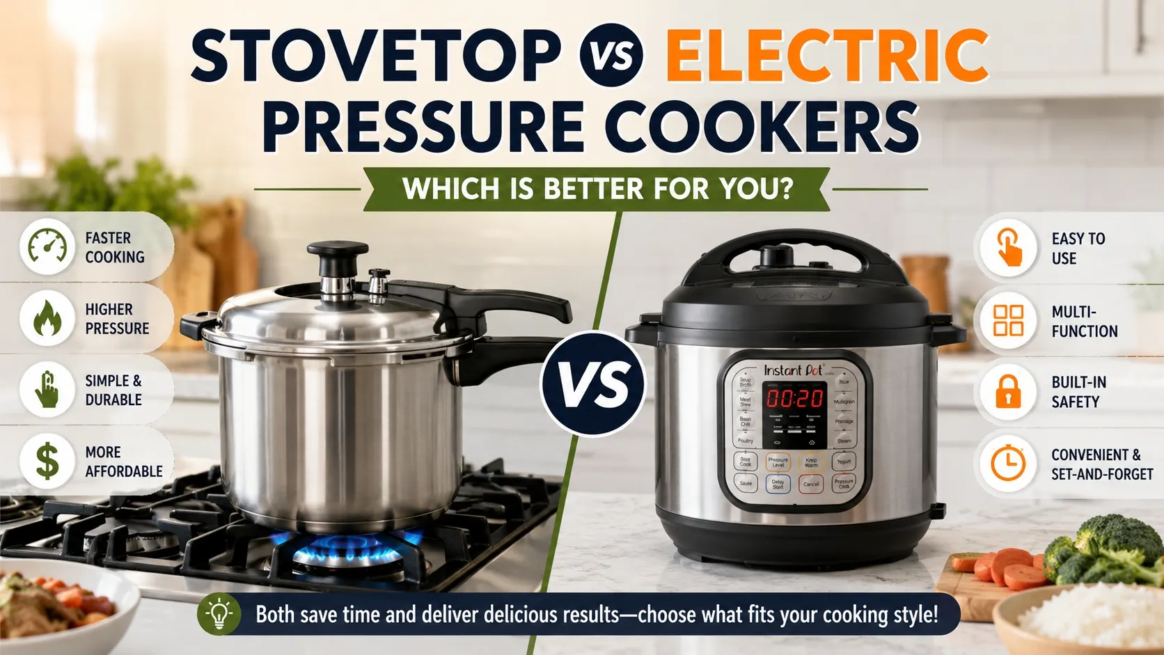 electric pressure cooker versus stove top