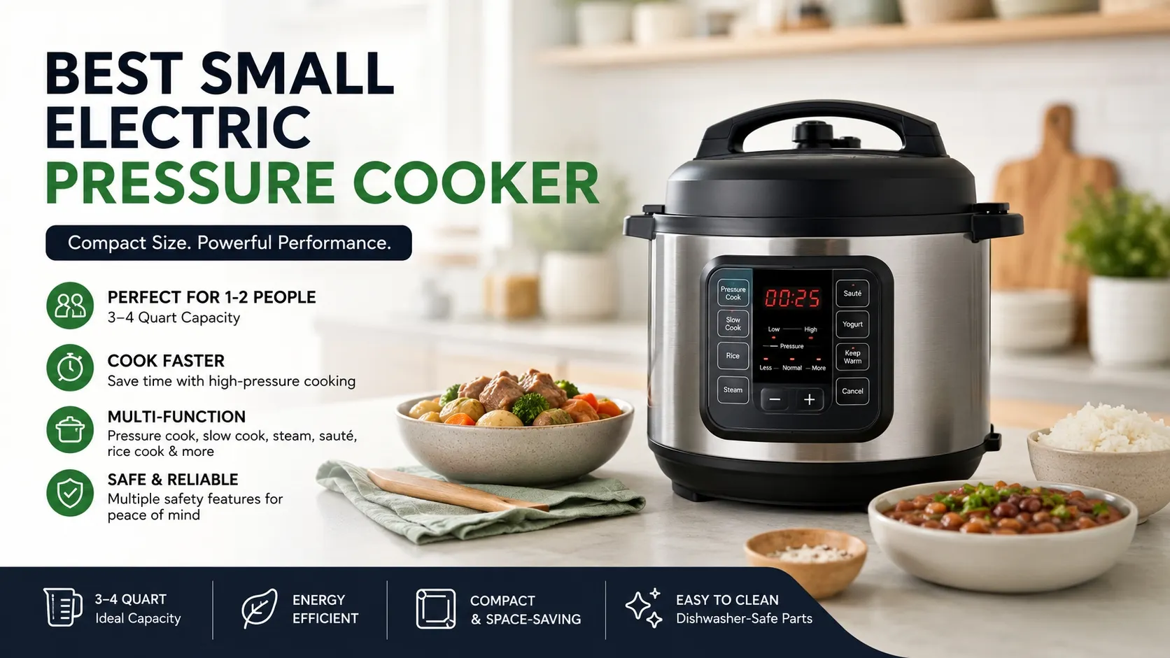 smallest electric pressure cooker