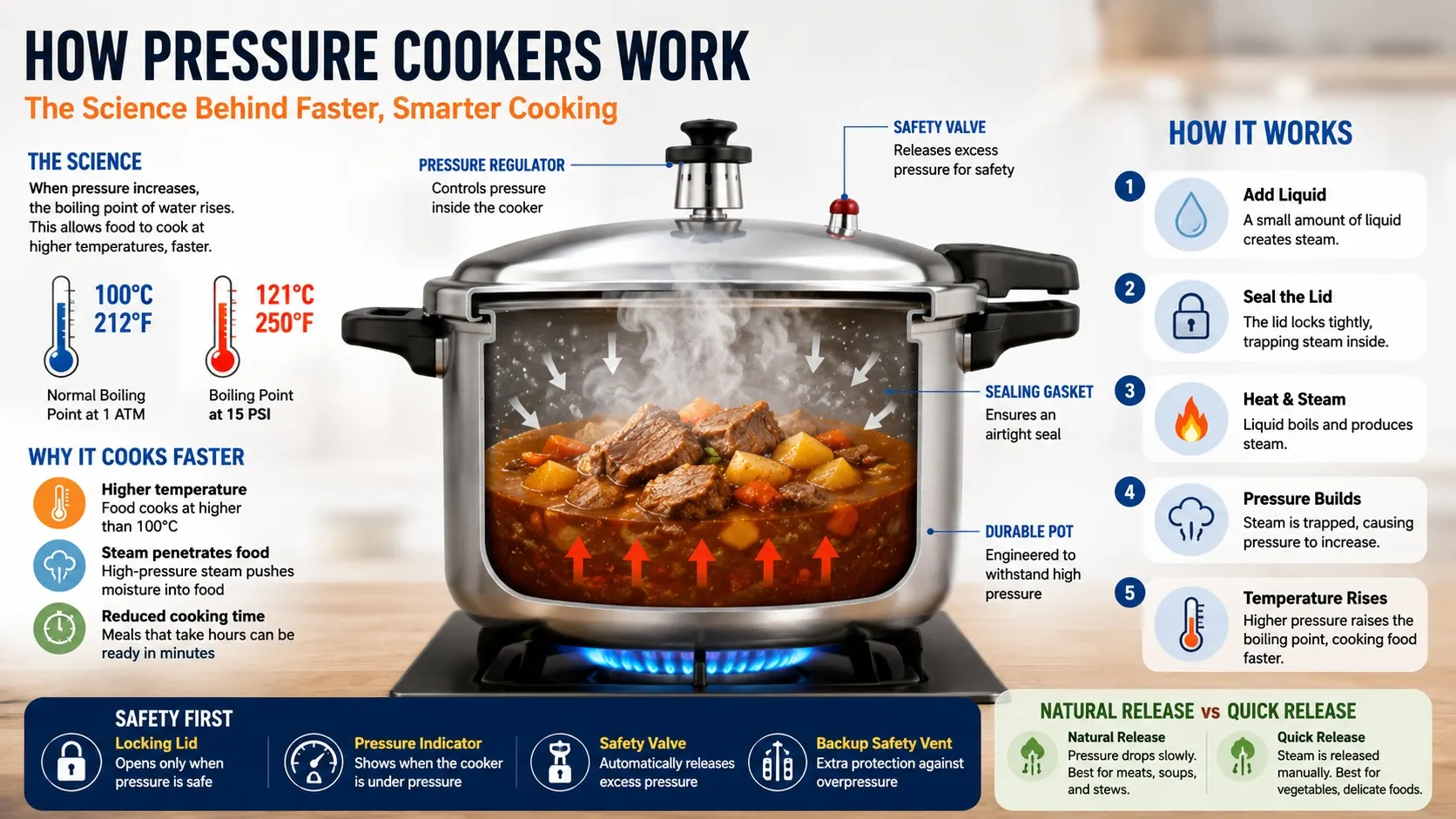 how does a pressure cooker work