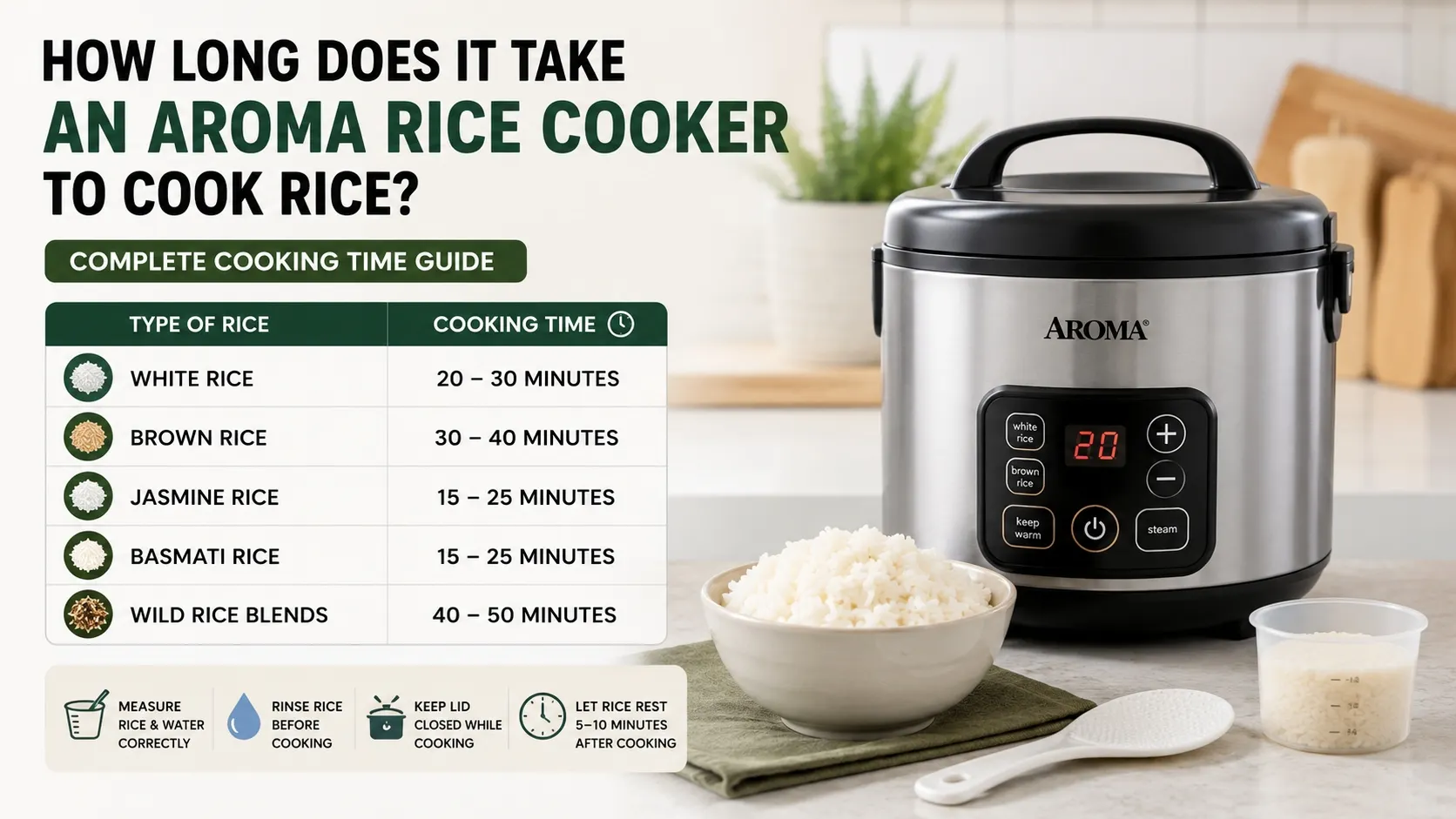 how long does a rice cooker take